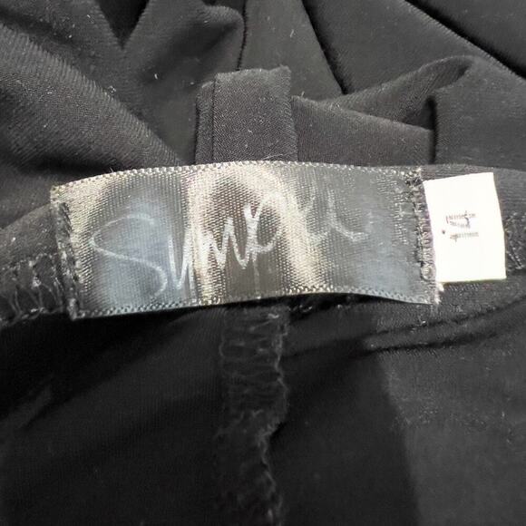 Sympli Slinky Pants Pull On Sz 14 Black Wide Leg Stretchy Flare Basic - Picture 9 of 9